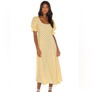 Faithfull The Brand Linnie Floral La Somita Midi Dress Size Medium